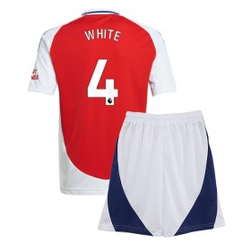 Dětské fotbalový komplet Arsenal Ben White #4 Domácí košile 2024-25 Krátkým Rukávem